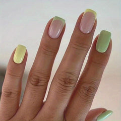 24pcs Glossy Pink Press On Nails Full Cover False Nails