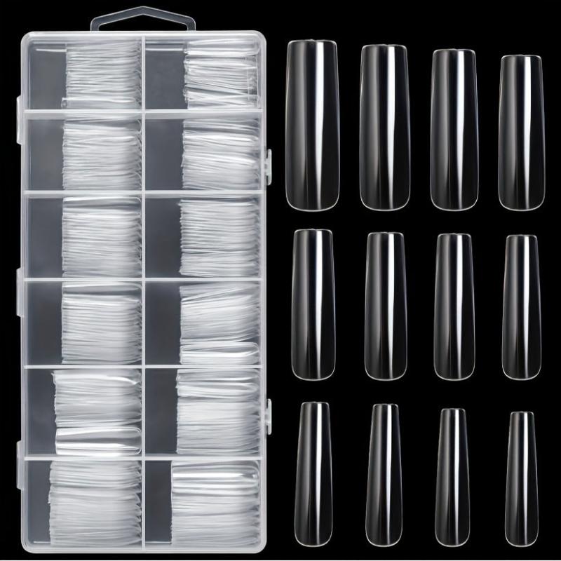 240Pcs Tapered Square Nail Tips Full Cover Press On Nails