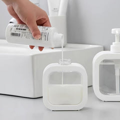Portable Clear Pump Bottles Dispenser for Shampoo Lotion
