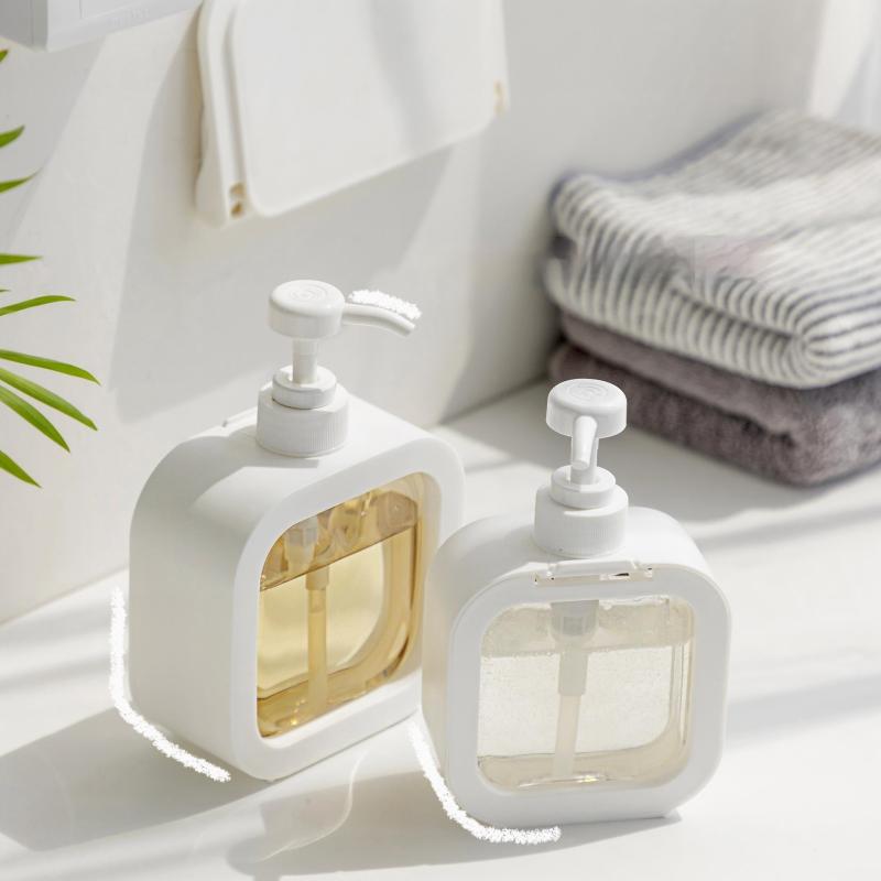 Portable Clear Pump Bottles Dispenser for Shampoo Lotion