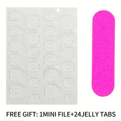96 Pcs Oval Press On Nails Medium Size False Nails Nude Pink Series