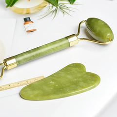 Jade Roller and Gua Sha Set for Skin Care