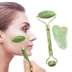 Jade Roller and Gua Sha Set for Skin Care