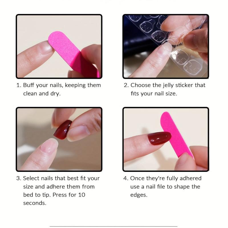 24pcs Plaid Cow Print Press On Nails with Rhinestones Coffin False Nails