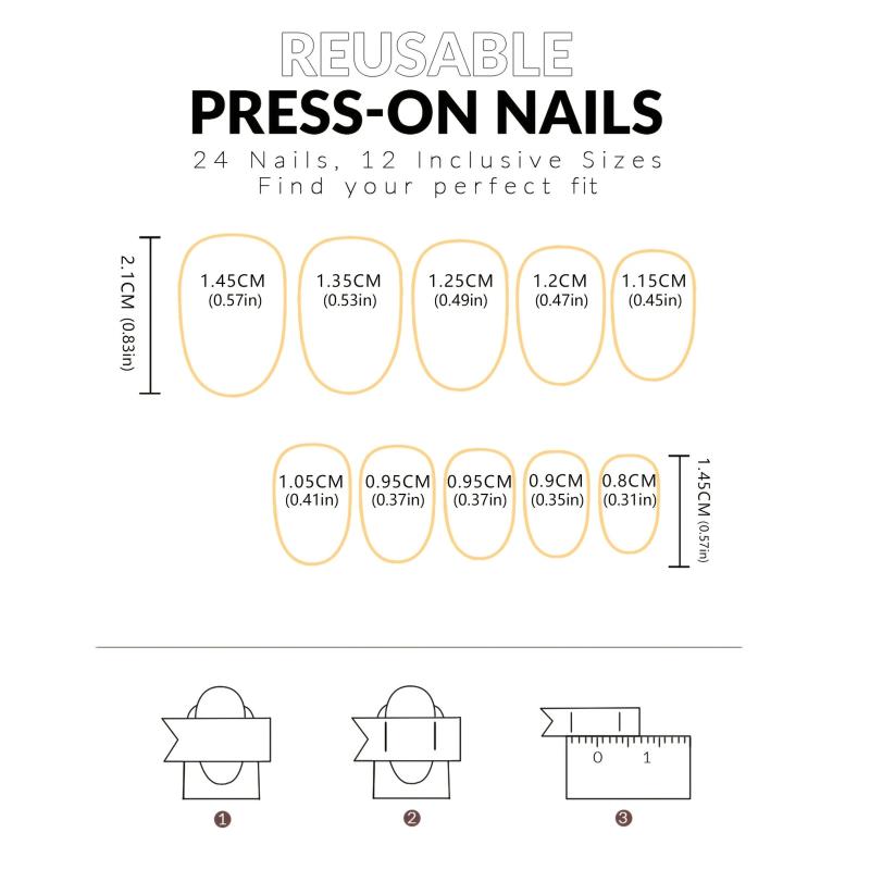 96 Pcs Press On Nails French Snowflake with False Nails Full Cover Set Pink