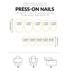 96 Pcs Press On Nails French Snowflake with False Nails Full Cover Set Pink