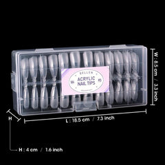 Pre Shaped False Nail Tips - Square Coffin Almond Stiletto