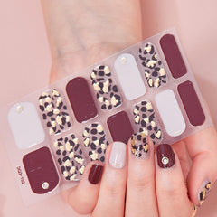 3D Laser Nail Strips Full Wraps Self Adhesive Nail Art Decal Strip With Glitter
