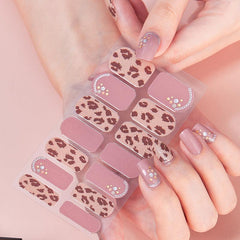 3D Laser Nail Strips Full Wraps Self Adhesive Nail Art Decal Strip With Glitter