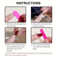 24pcs Long Stiletto Almond Press On Nail Purple Pink French Ombre Glitter Rhines