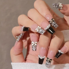 Y2K Pink Press On Nails with Butterfly Bow