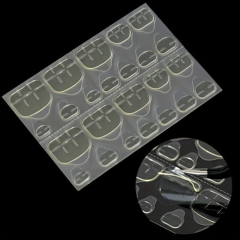24pcs Glitter Square Toenails Full Cover Acrylic Nails with Nail Glue