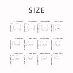 24pcs Glitter Square Toenails Full Cover Acrylic Nails with Nail Glue