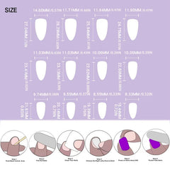 24pcs Floral French Tip Short Square Press On Nails Daily Wear False Nails