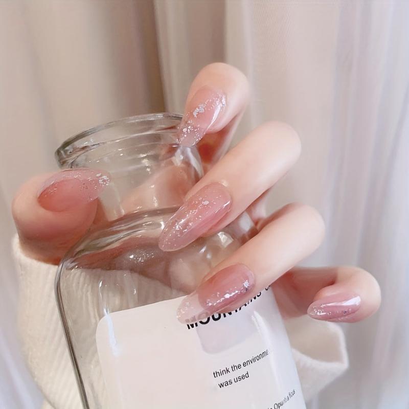 24 Pcs Gradient Lavender Nail Patch Press On Manicure Gel Nail Kit