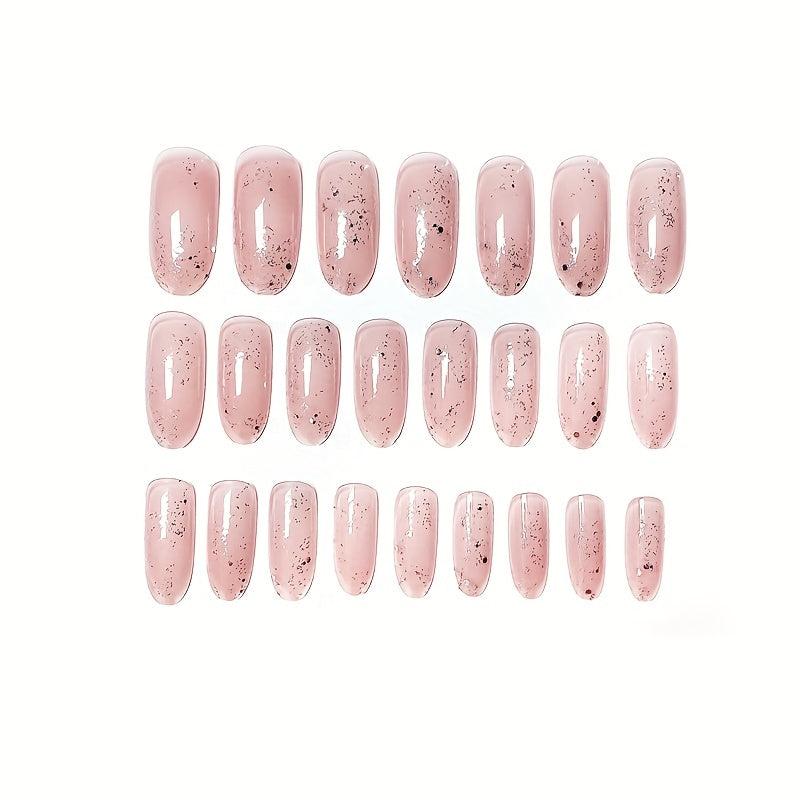 24 Pcs Gradient Lavender Nail Patch Press On Manicure Gel Nail Kit