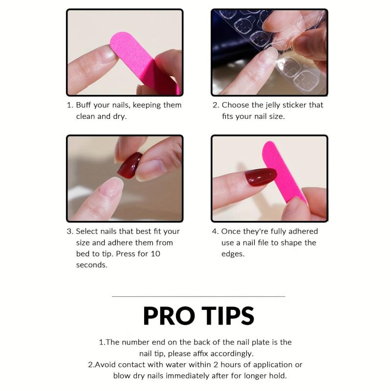 24pcs Patriotic Press On Nails Coffin Shape Full Cover Acrylic Artificial Nails