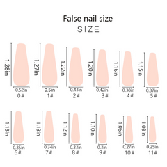 JIARUO 24pcs Orange Long Wear Press On False Nails