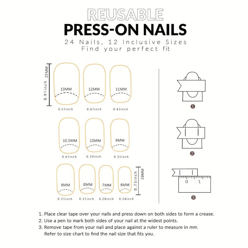 24pcs Lake Green Press On Nails with Leaves Branch Short Square False Nails