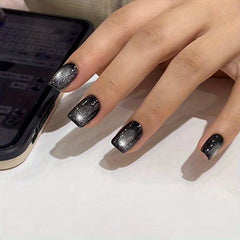 24 pcs Glossy Cat Eye Press On Nails Easy to Apply