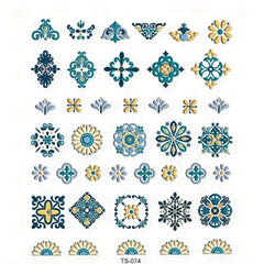 5D Engraved Nail Art Stickers Self Adhesive Decals for Manicure