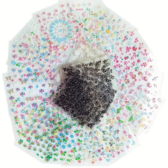 10 Sheets 3D Nail Art Stickers Manicure Decal Decorations