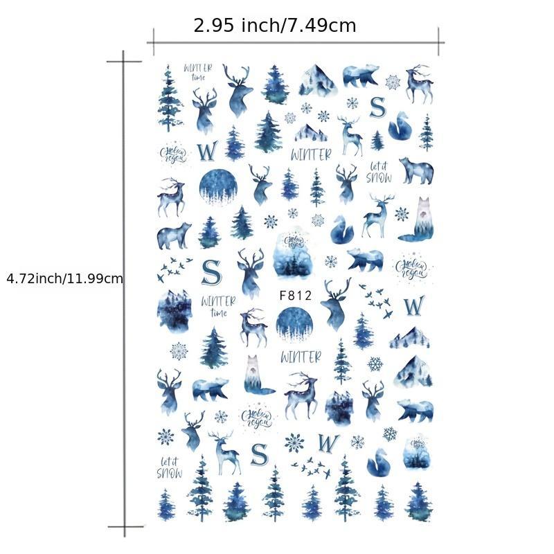 Snowflake Pattern Adhesive Nail Decals Nail Art Stickers