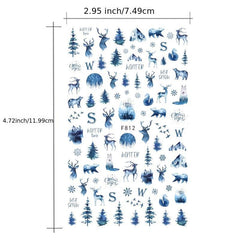 Snowflake Pattern Adhesive Nail Decals Nail Art Stickers