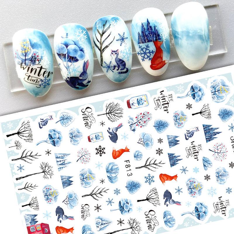 Snowflake Pattern Adhesive Nail Decals Nail Art Stickers