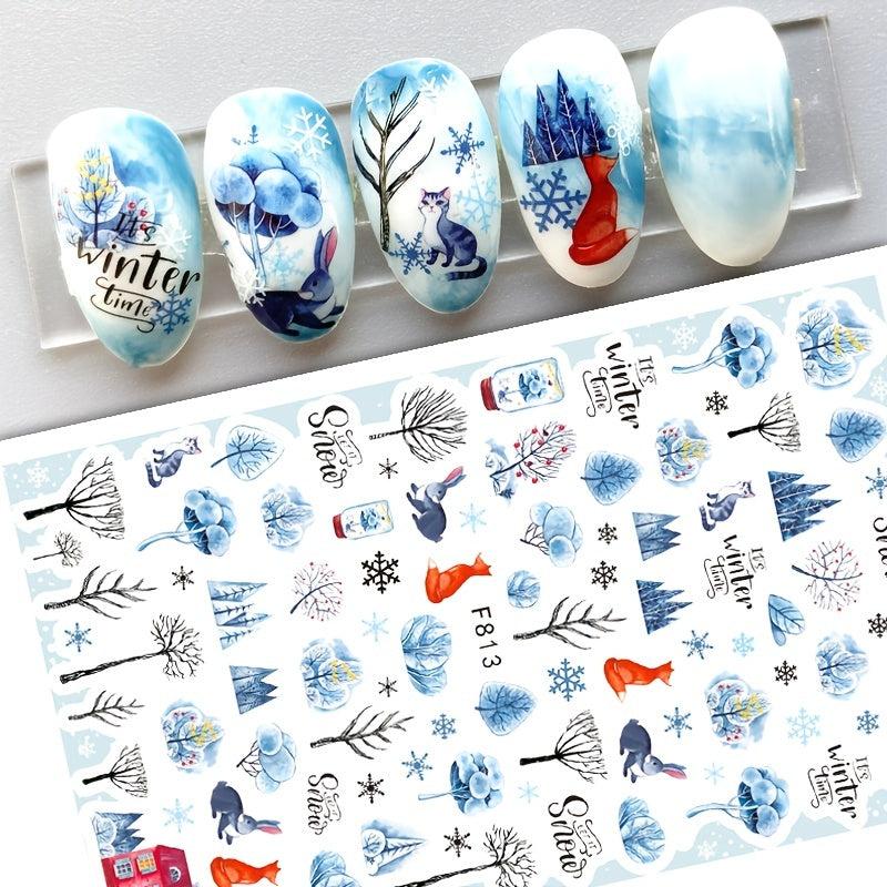 Snowflake Pattern Adhesive Nail Decals Nail Art Stickers