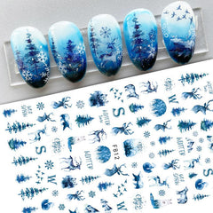 Snowflake Pattern Adhesive Nail Decals Nail Art Stickers