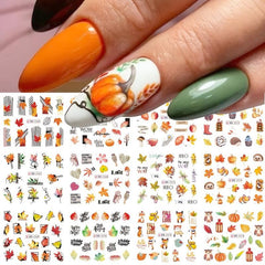 Maple Leaves Nail Stickers Water Transfer Decals