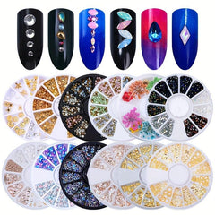 12 Grids Mixed Nail Art Decoration Kit