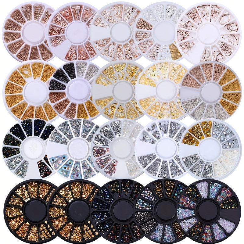 12 Grids Mixed Nail Art Decoration Kit
