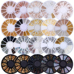 12 Grids Mixed Nail Art Decoration Kit