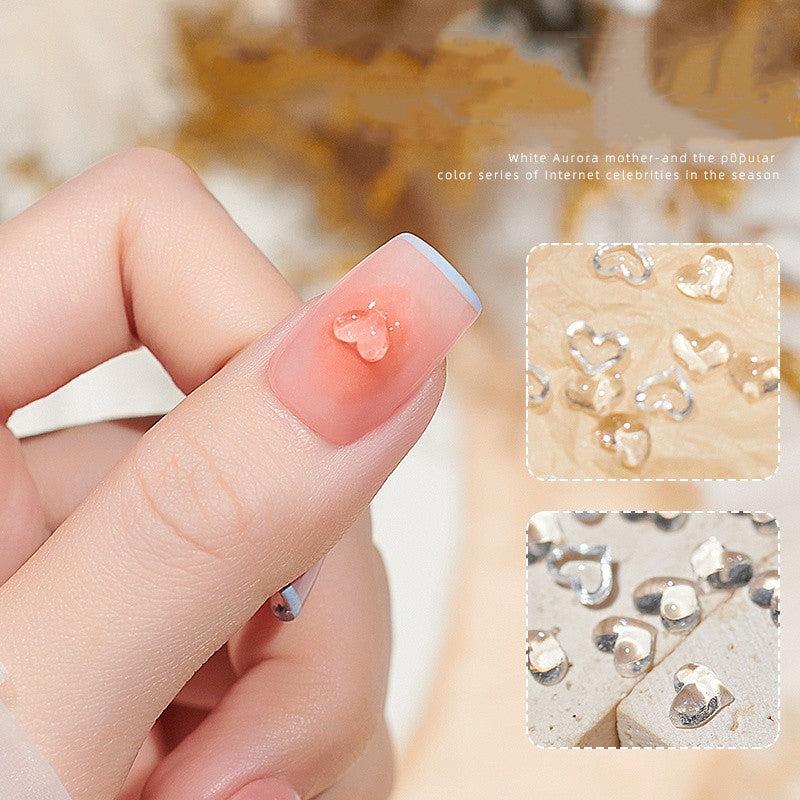 100pcs Heart Nail Art Decorations