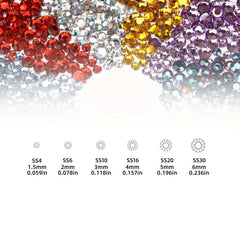 200Pcs Crystal Rhinestones Ideal for Crafts Nail Art Decorations