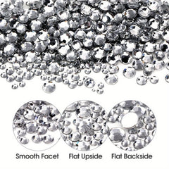 200Pcs Crystal Rhinestones Ideal for Crafts Nail Art Decorations