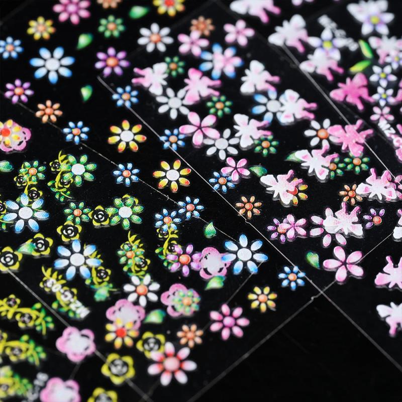 30pcs 3D Floral Nail Art Stickers Mix for Manicure and Decoration