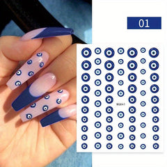3D Evil Eye Nail Art Stickers Self Adhesive Witch Nail Decals DIY Manicure