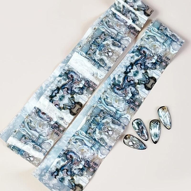 Marble Pattern Nail Art Transfer Foil Stickers Shell Patten Nail Sticker