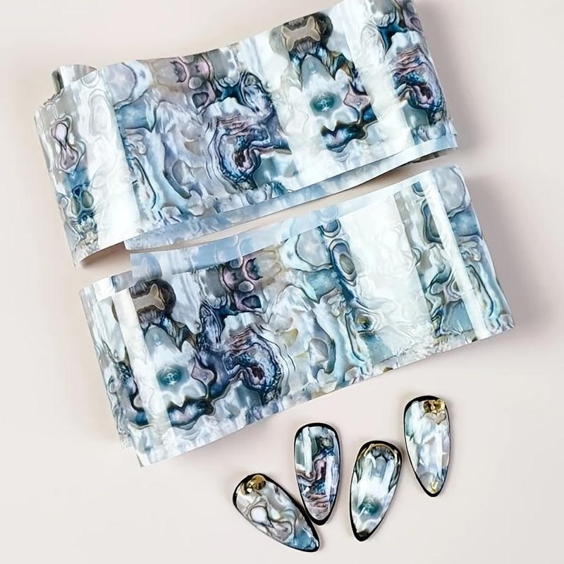 Marble Pattern Nail Art Transfer Foil Stickers Shell Patten Nail Sticker
