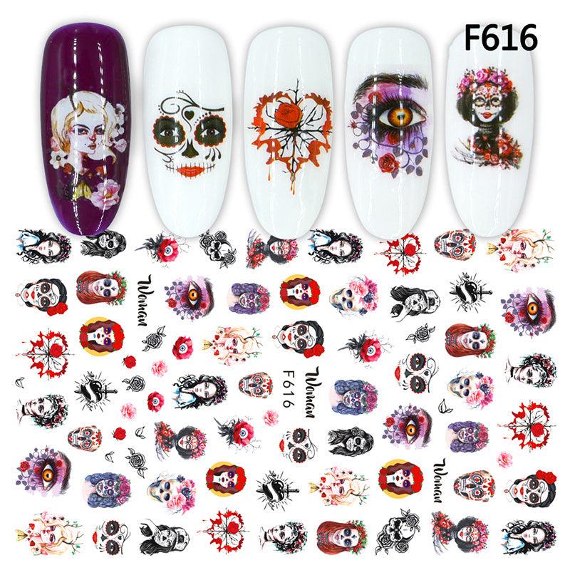 Halloween Self Adhesive Nail Art Stickers Decals