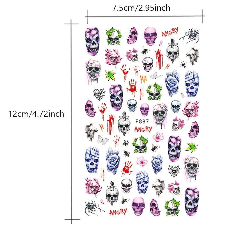 Halloween Self Adhesive Nail Art Stickers Decals