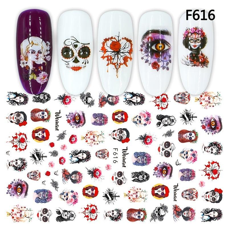 Halloween Self Adhesive Nail Art Stickers Decals