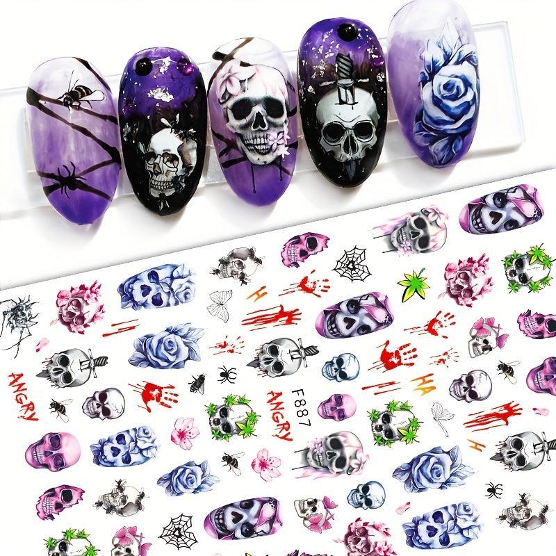 Halloween Self Adhesive Nail Art Stickers Decals