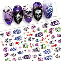 Halloween Self Adhesive Nail Art Stickers Decals