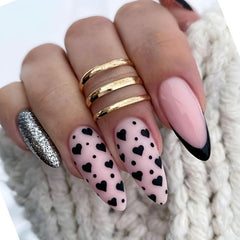 2 pcs 3D Heart Nail Art Stickers Set Adhesive Decal Polish Slider