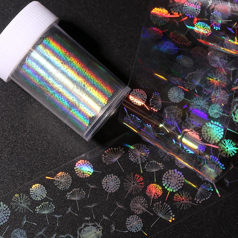 Colorful Dandelion Starry Sky Nail Sticker Decals