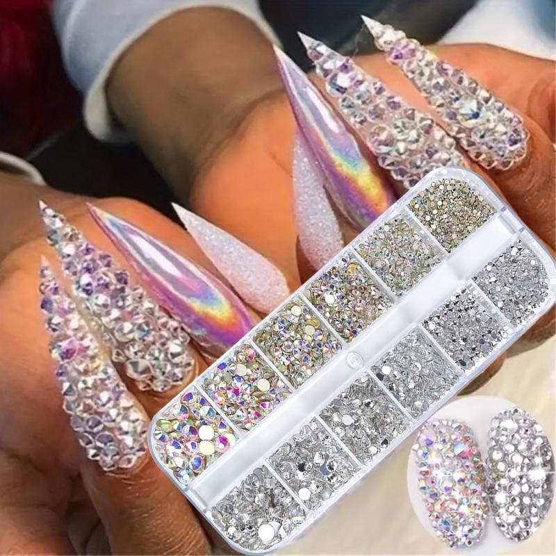 Clear Crystal Rhinestones for DIY Nail Art 3D Nail Gems